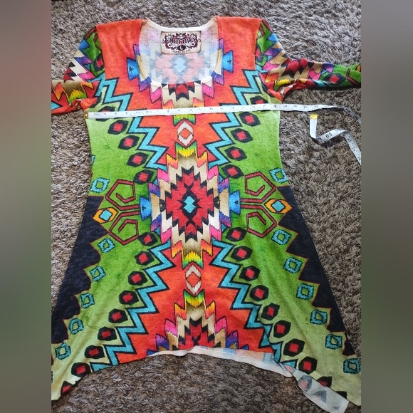 Amma Tunic Top Knit Boho Aztec Southwestern Comfy - Picture 14 of 16